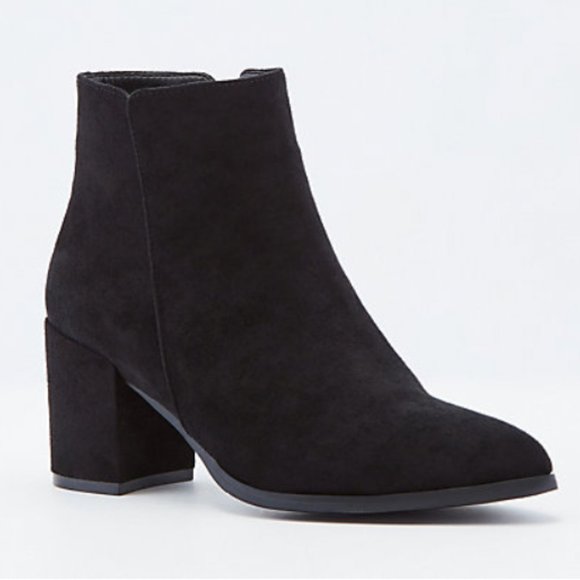 Faux Suede Pointy Toe Ankle Boot - Picture 3 of 3